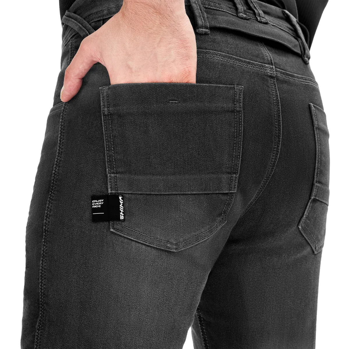 SHIMA RIDGE URBANO DE MOTOCICLISMO TURISMO PANTALONE HOMBRE NEGRO 