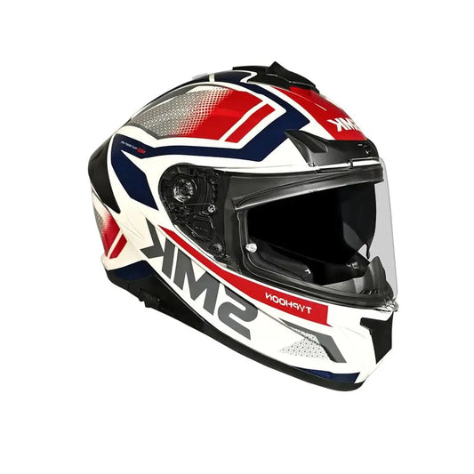 SMK TYPHOON THORN GL136 MOTO INTEGRALE CASCHI BIANCO BLU ROSSO 
