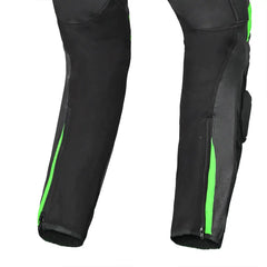 Shua Infinity Nero Verde 1PC Tute da Moto in Pelle Uomo 