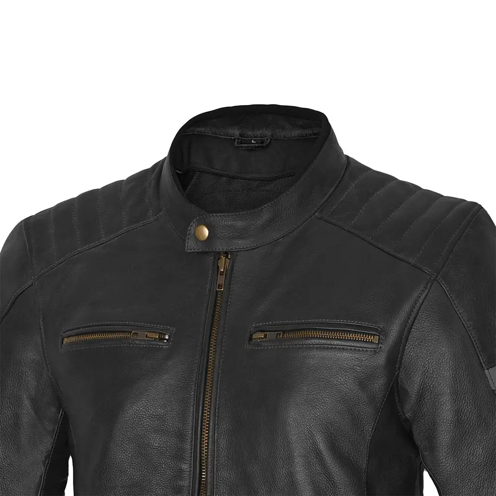 Giacca in pelle BELA Stark 4 stagioni Nero/Gris chest