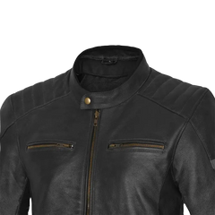 Giacca pelle BELA Stark 4 stagioni Nero/Gris 