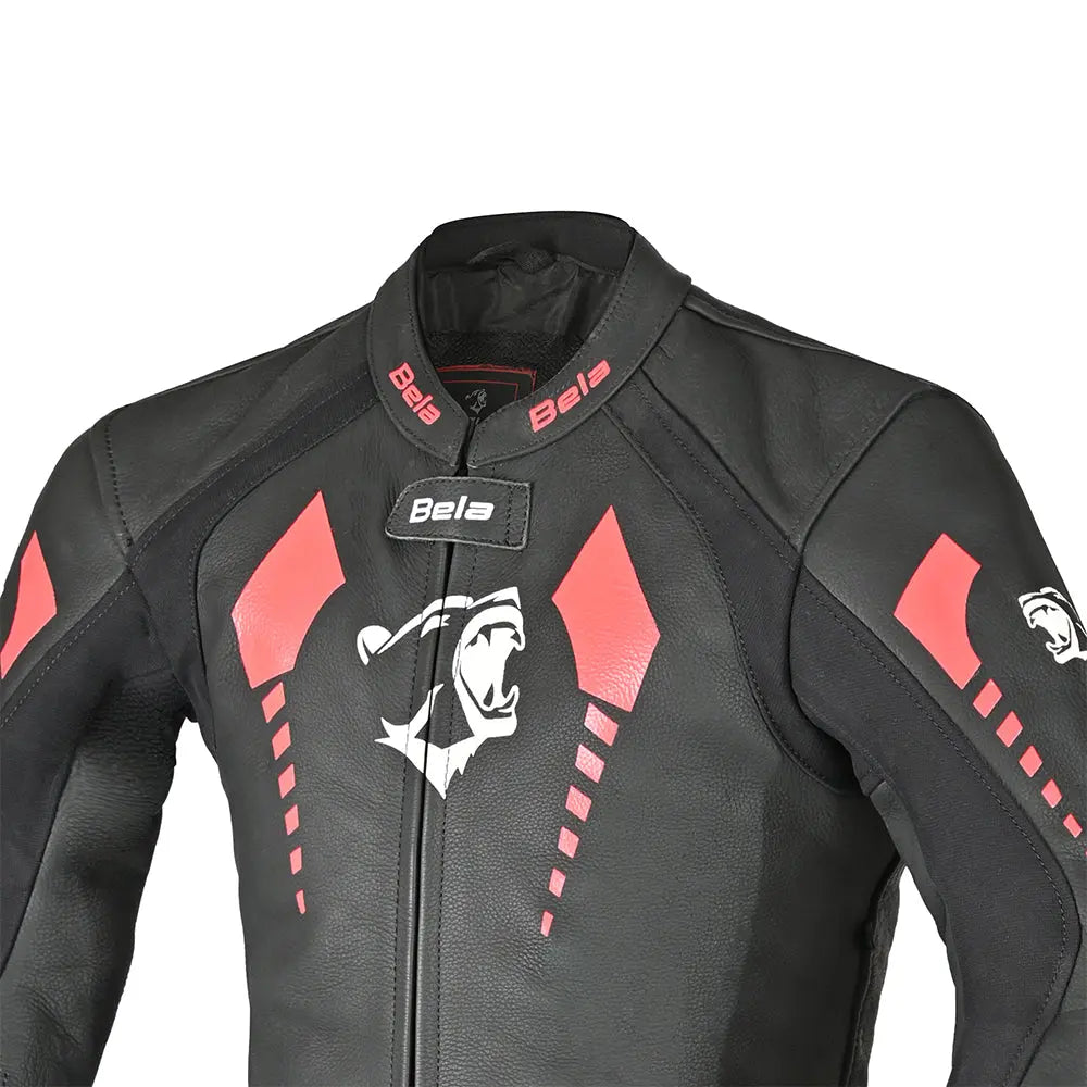Bela Rollover Nero rosso 1PC Tute da Moto in Pelle Bambini chest