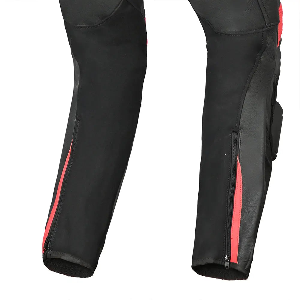 Shua Infinity Nero Rosso1PC Tute da Moto in Pelle Uomo legs