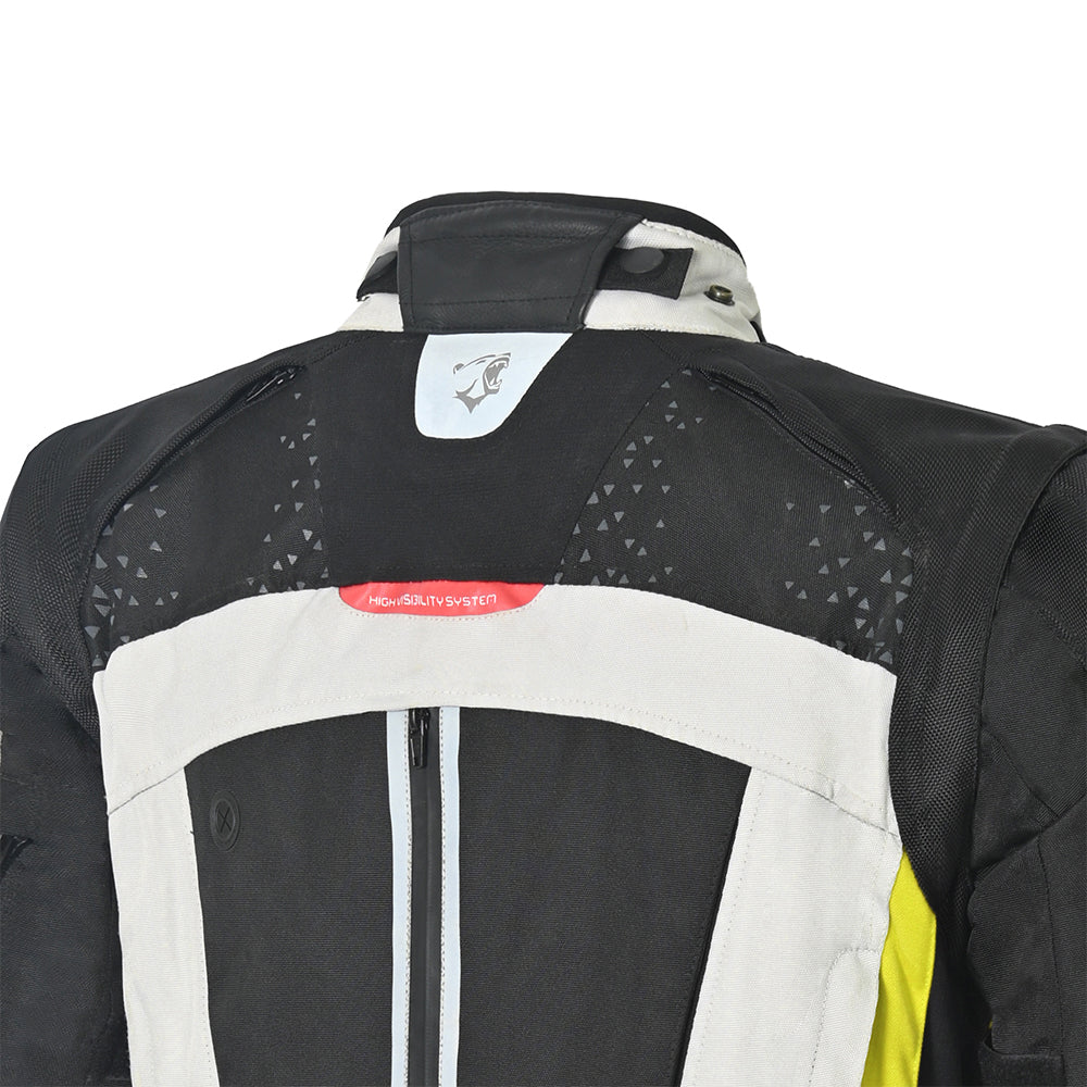BELA CROSSROAD EXTREME WP GIACCA MOTO TESSUTO UOMO GRIGIO GHIACCIO GIALLO FLUO 