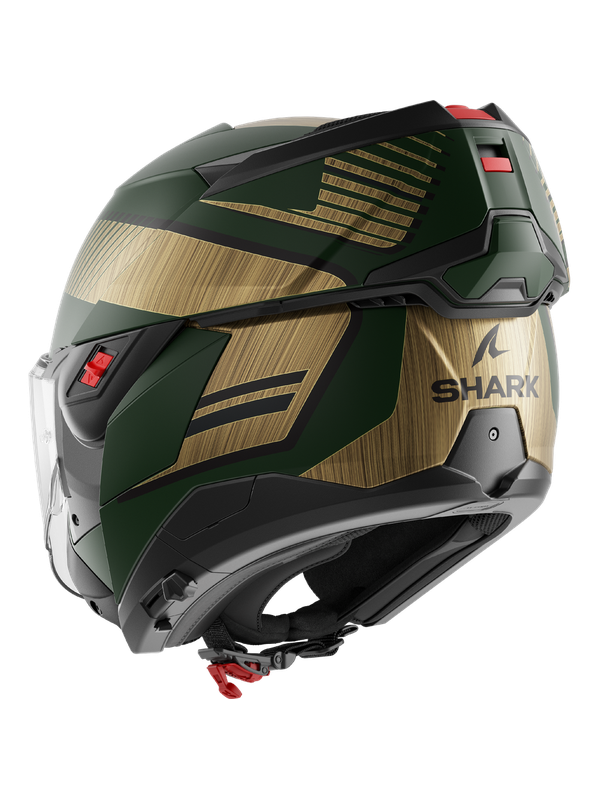 SHARK OXO SIEVE Verde mate cromado dorado modular Casco