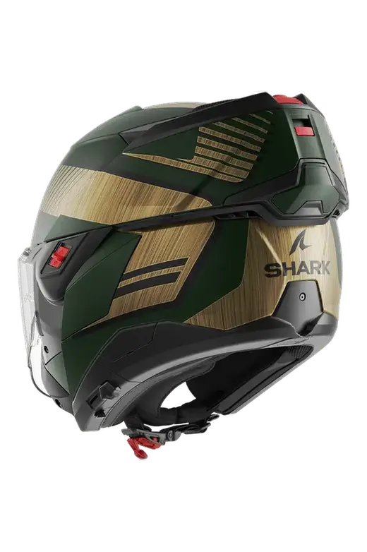 SHARK OXO SIEVE Modulare Caschi Verde Opaco Cromato Oro 