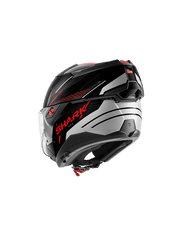 SHARK OXO RYDGER Modulare Flip Up Caschi Nero Argento Rosso