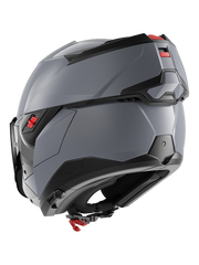 SHARK OXO DARK SHADOW FLIP DELANTERO CASCO PISTOLA PLATA