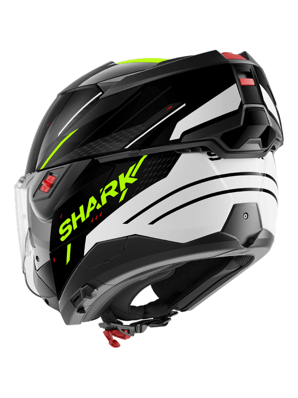 SHARK OXO RYDGER Modulare Flip-Up Caschi Nero Bianco Giallo