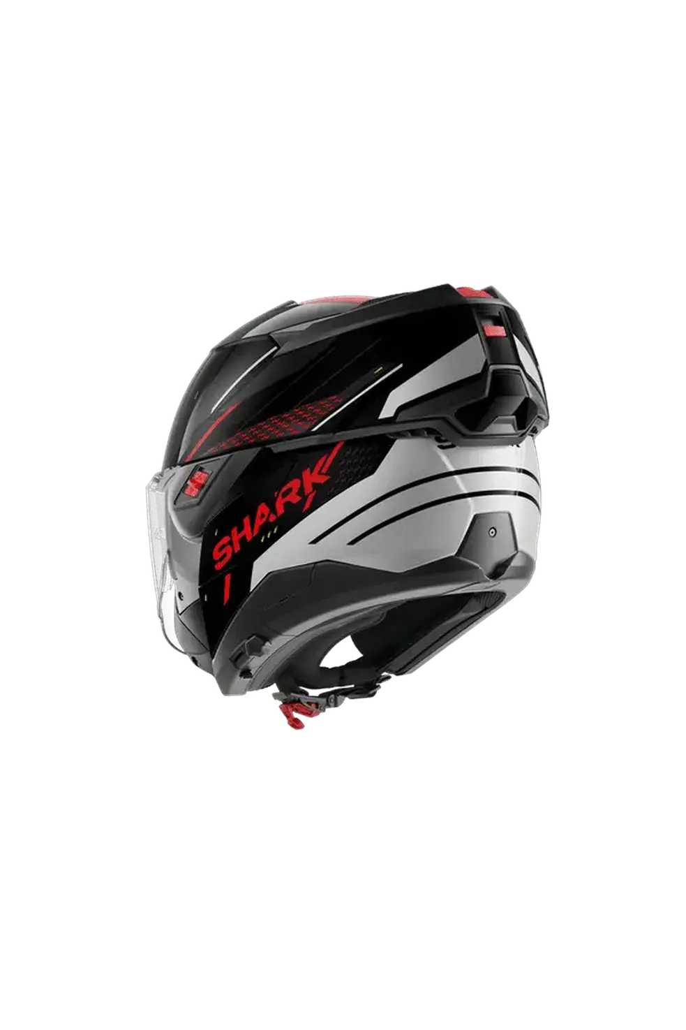 SHARK OXO RYDGER Modulare Flip Up Caschi Nero Argento Rosso 