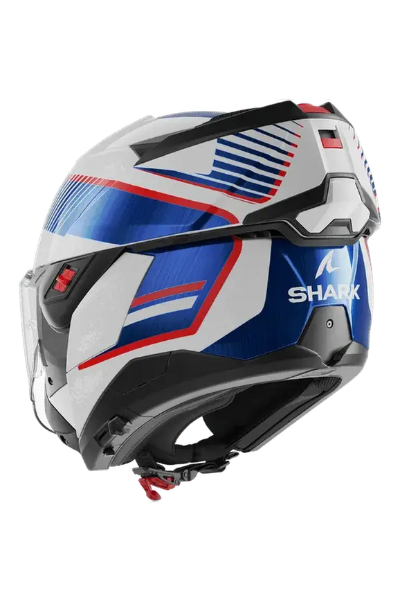 SHARK OXO SIEVE Moto Modulare Caschi  Bianco Cromo Blu 