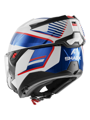 SHARK OXO SIEVE blanco cromado y azul motocicleta modular Casco