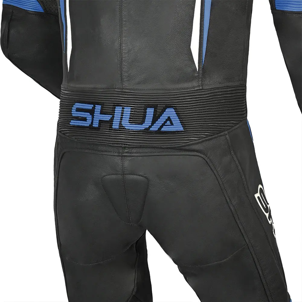 Shua Infinity Nero Blu 1PC Tute da Moto in Pelle Uomo hip