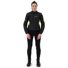 SHIMA Rush 2.0 moto impermeabile tessuto donna Giacca Nera 