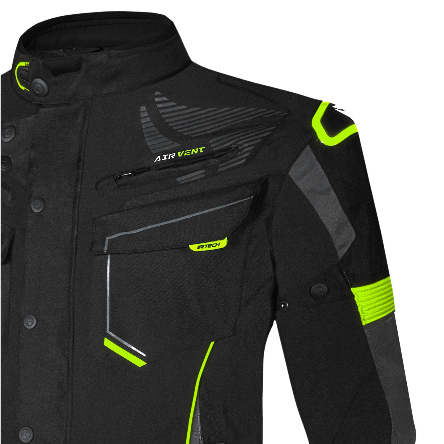 R-TECH KNIGHT RIDER LONG MOTO A TRE STRATI NERO/ANTRACITE/GIALLO FLUO 