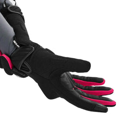 SHIMA SONIC LADY GUANTI DA MOTO IN PELLE DONNA NERO ROSA 