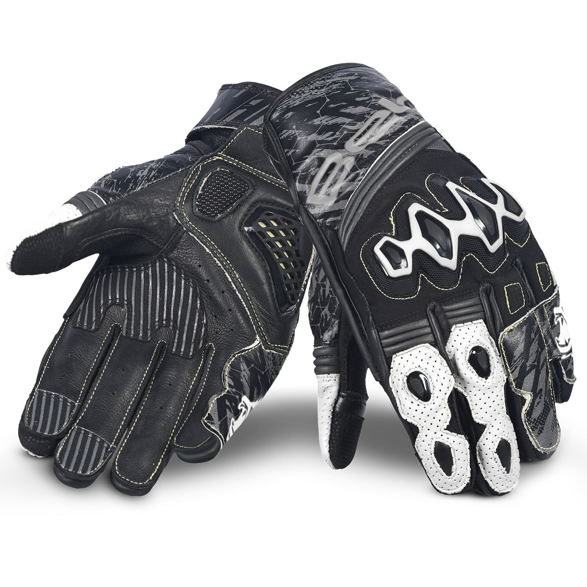 BELA ARMOUR PRO GUANTI SHORT NERO BIANCO 