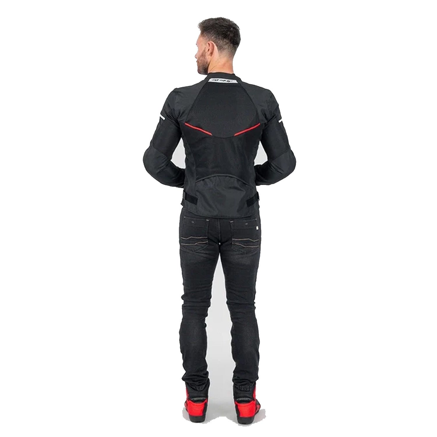 SHIMA X-MESH 2.0 GIACCA DA MOTO UOMO NERO ROSSO 