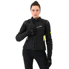 SHIMA Rush 2.0 moto impermeabile tessuto donna Giacca Nera 