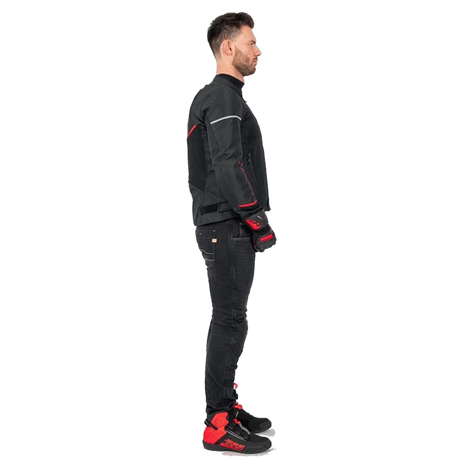 SHIMA X-MESH 2.0 GIACCA DA MOTO UOMO NERO ROSSO 