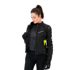 SHIMA Rush 2.0 moto impermeabile tessuto donna Giacca Nera 