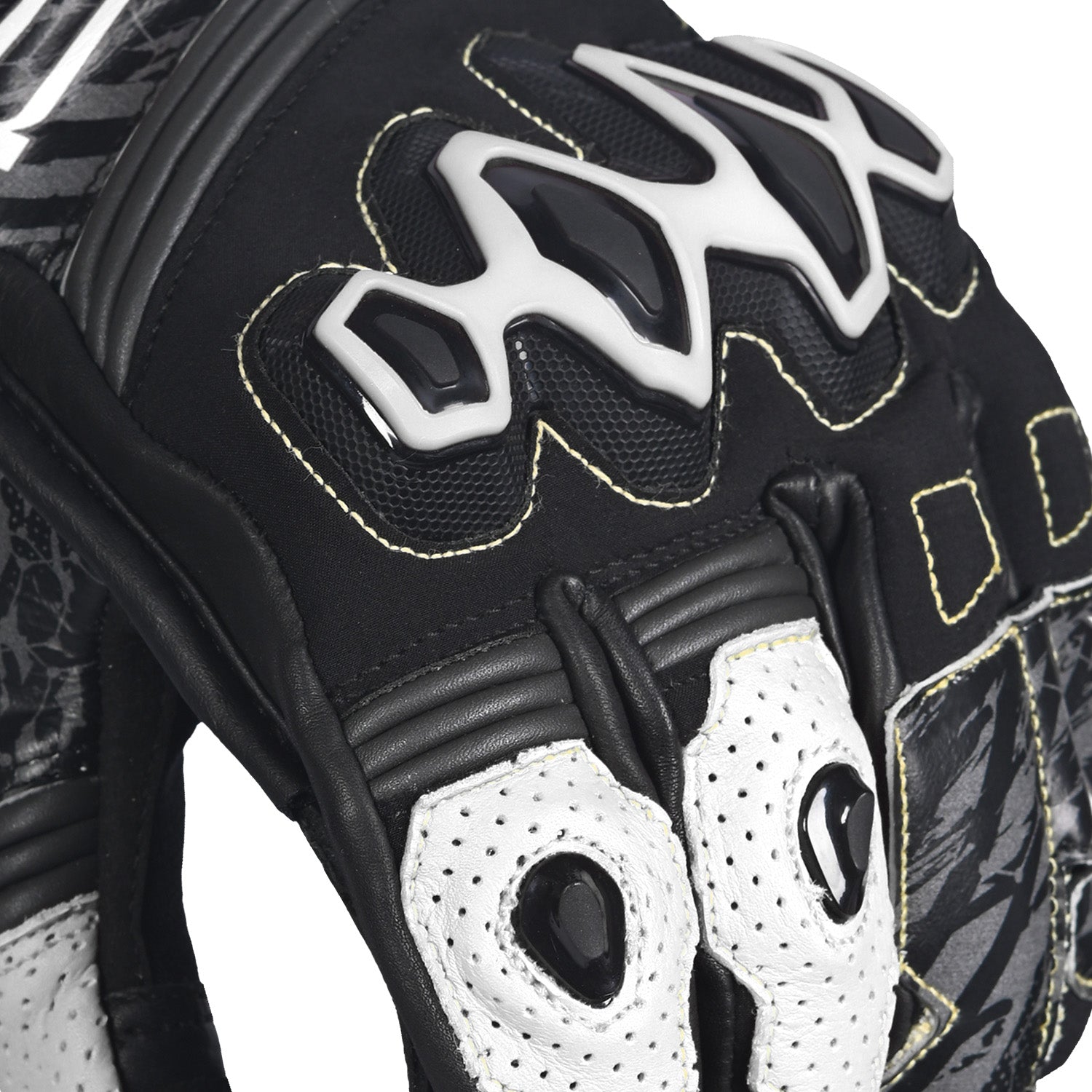 BELA ARMOUR PRO GUANTI SHORT NERO BIANCO 