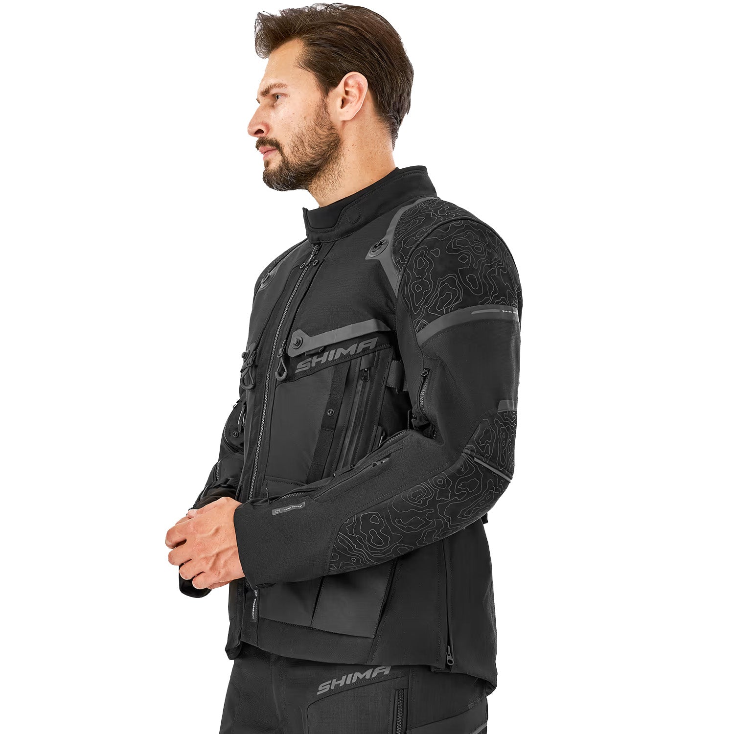 SHIMA TRACKER GIACCA DA MOTO TURISMO UOMO NERO 