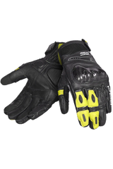 Bela Rocket Short Bianco Flu/Nero Guanto moto da corsa 