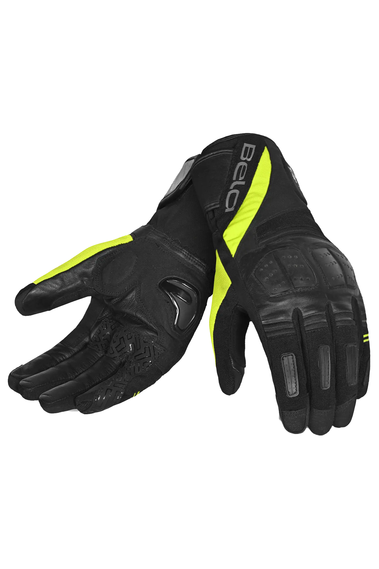 Bela Highway Guanti invernali da uomo Nero/Fluor giallo 