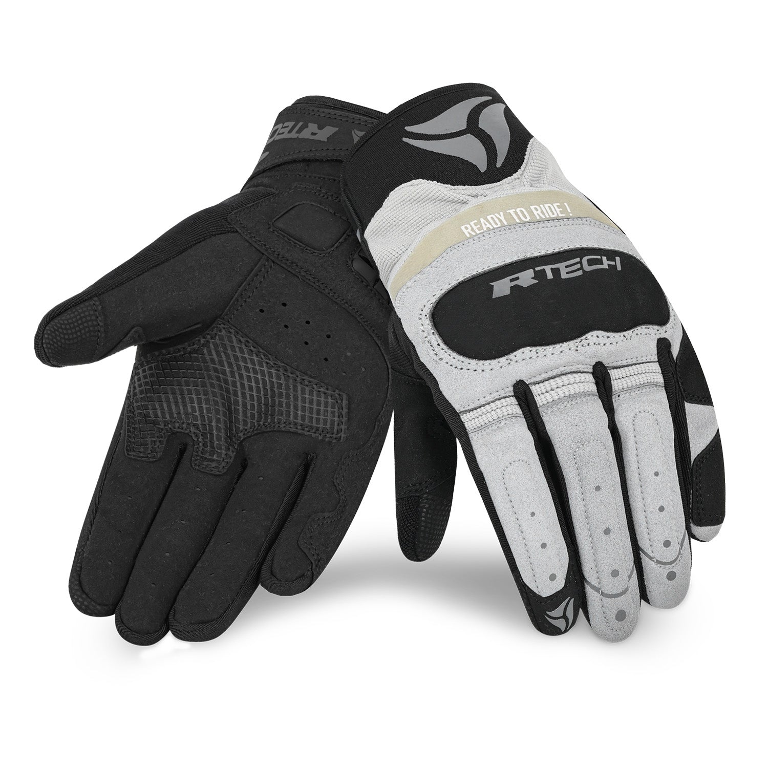 R-TECH MOTO FLEX GUANTES NEGRO GRIS 