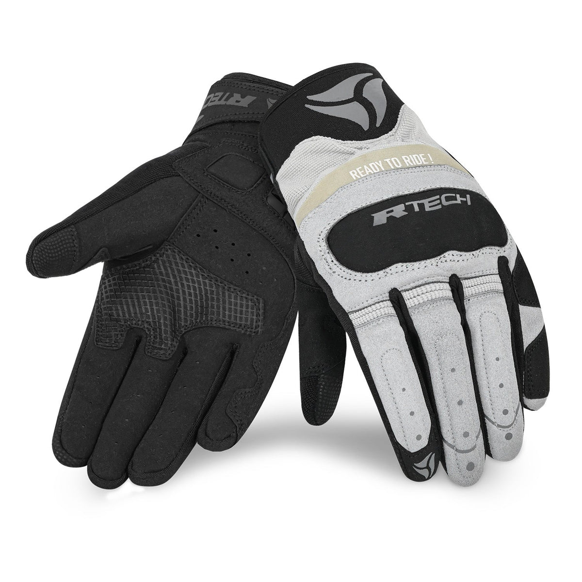 R-TECH MOTO FLEX GUANTES NEGRO GRIS 