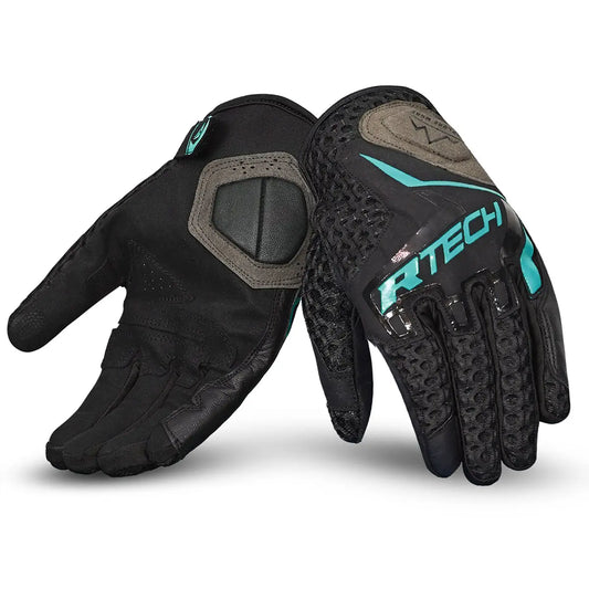 R-Tech - Ride Pro Lady Guantes Negro/Turquoise 