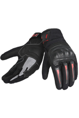 Bela Drift Donna Guanti Moto In Tessuto Nero Rosso 