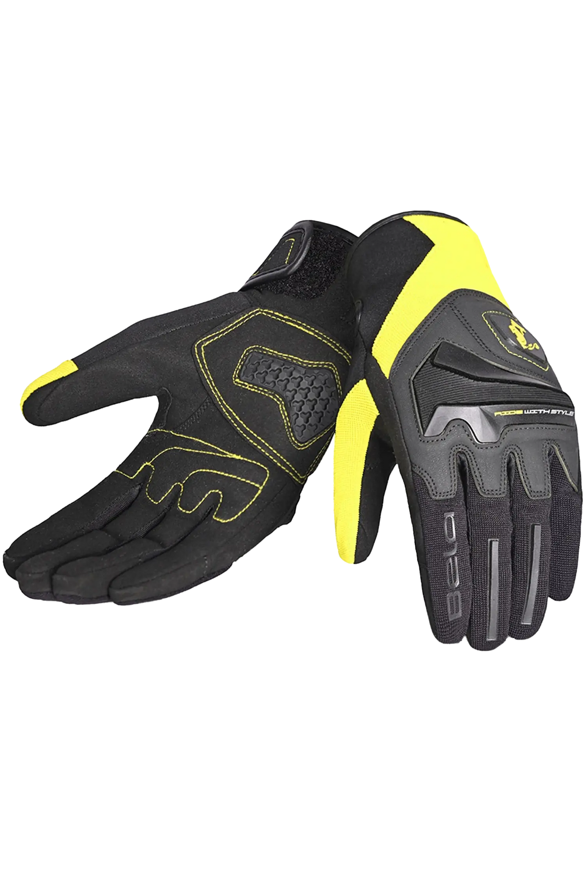 Bela Man Star Guanto Da Moto Giallo/Nero 