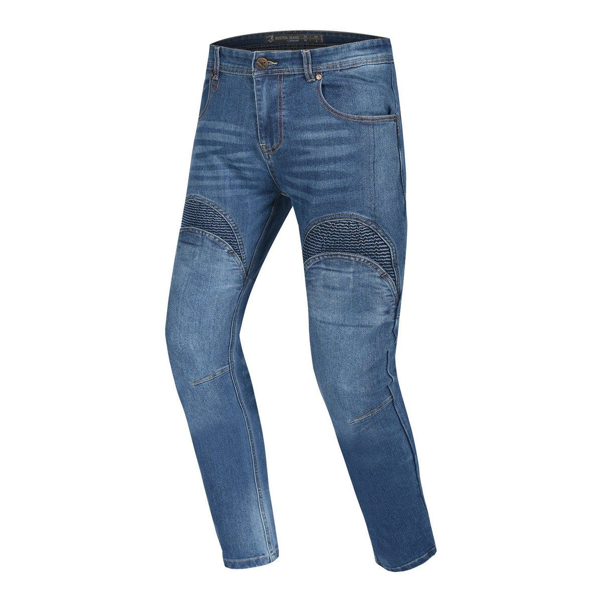 BELA BOSTON 32L JEANS DI MOTO UOMO BLU SPRAY 