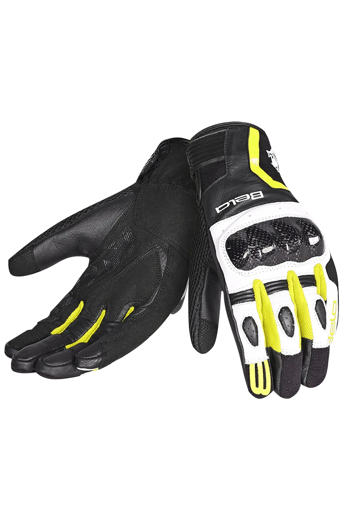 Bela - Guantes Piel Air Flow Lady Nero/blanco/amarillo 