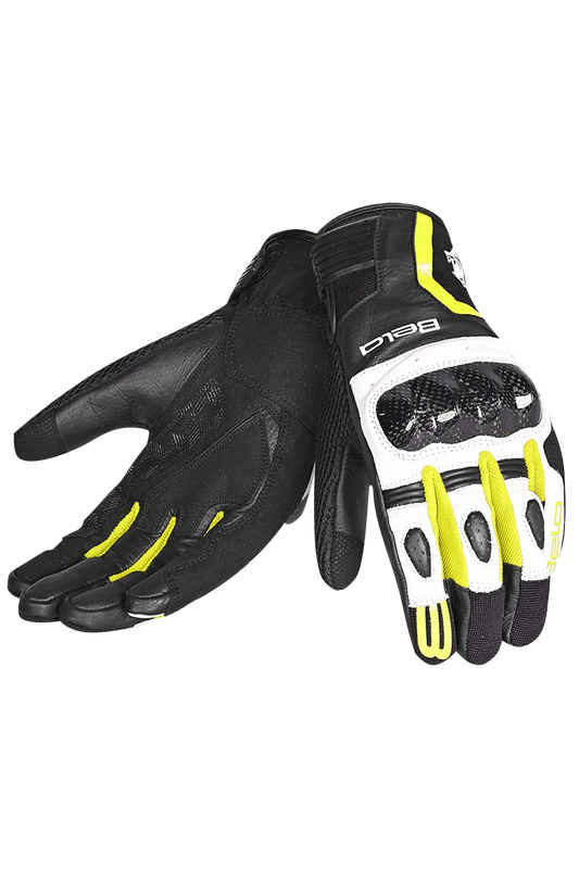 Bela - Guantes Piel Air Flow Lady Nero/blanco/amarillo 
