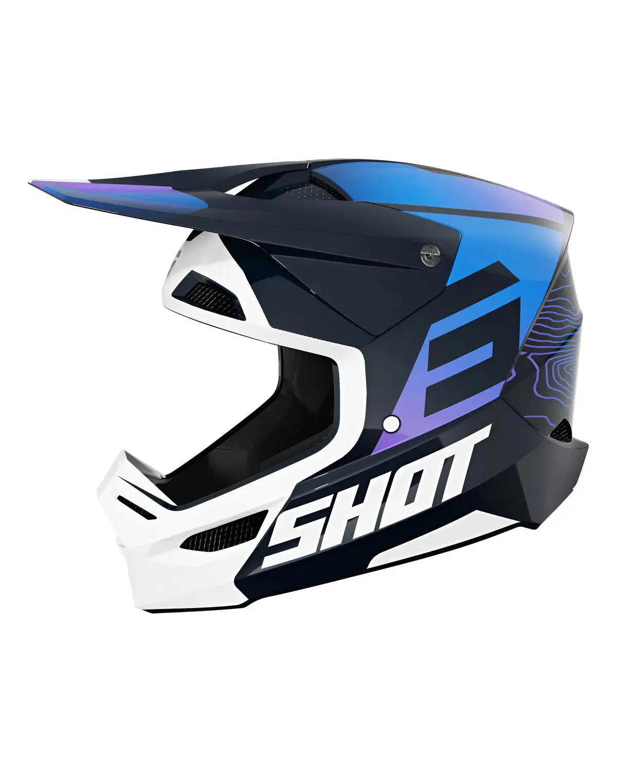 SHOT APEX CASCO DE MOTO AZUL GLOSSY 