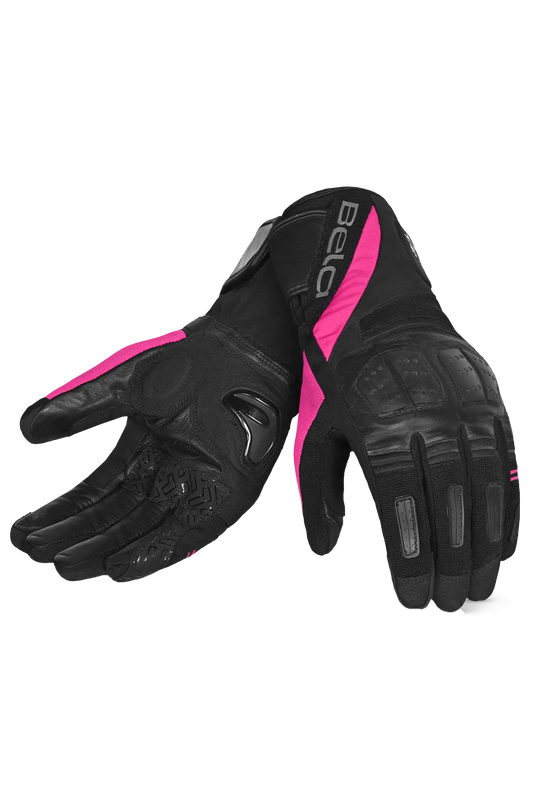 Bela Highway  Guanti invernali da Donna Nero/Rosa 