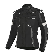 R-TECH KNIGHT RIDER GIACCA MOTO 3 IN 1 DONNA TESSUTO LUNGA NERO ANTRACITE BIANCO 