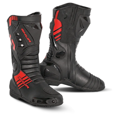 Shua Super Tech Stivali da moto da corsa /Pista Nero/Rosso 