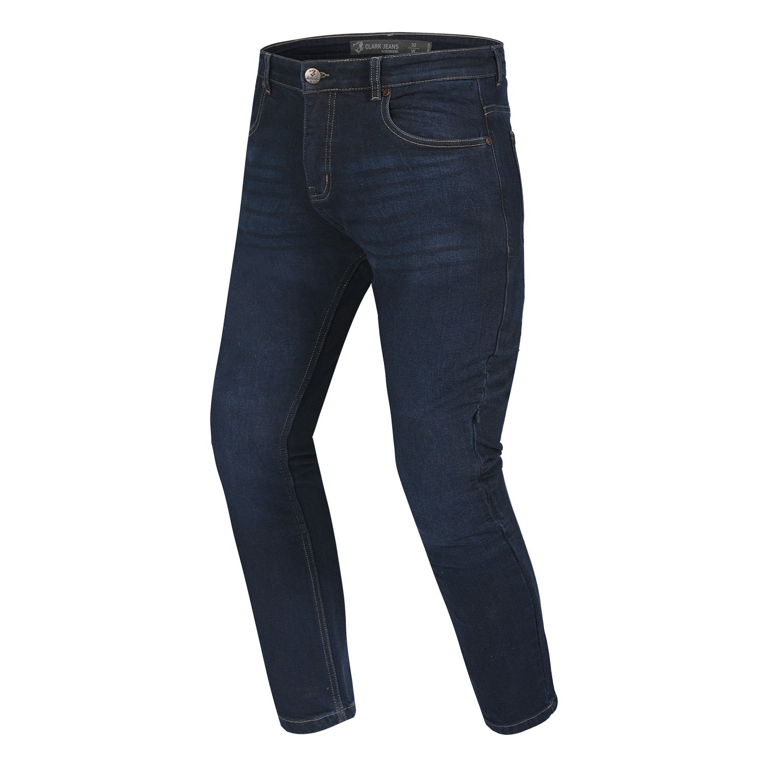 BELA CLARK PANTALONI UOMO SLIM FIT JEANS SCURO 32L BLU SPRAY 