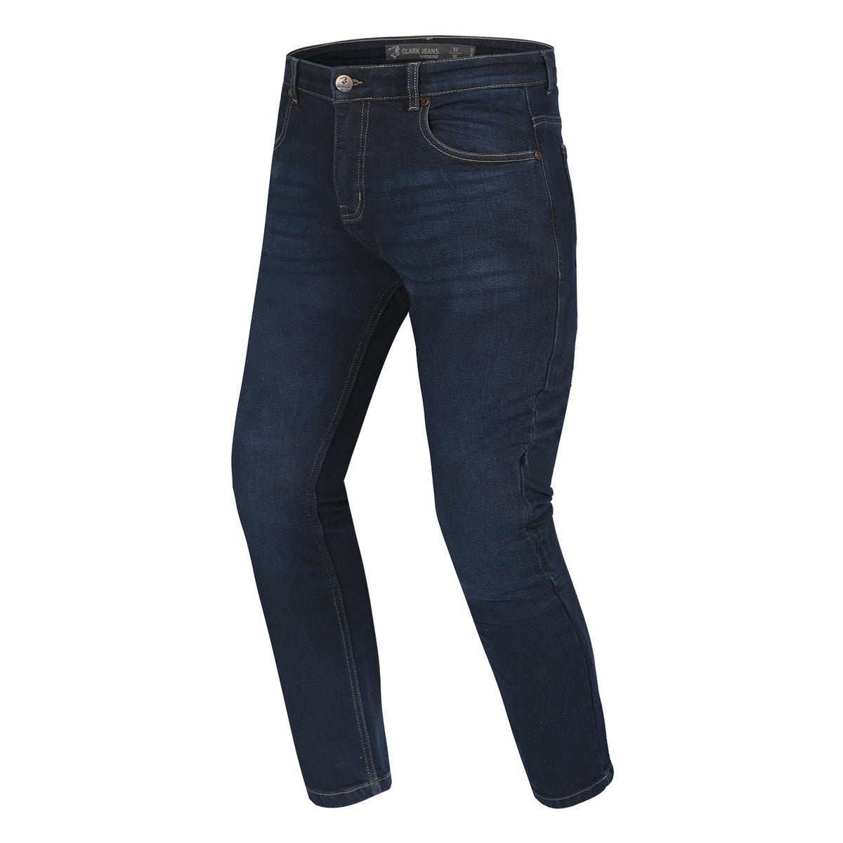 BELA CLARK PANTALONI UOMO SLIM FIT JEANS SCURO 32L BLU SPRAY 