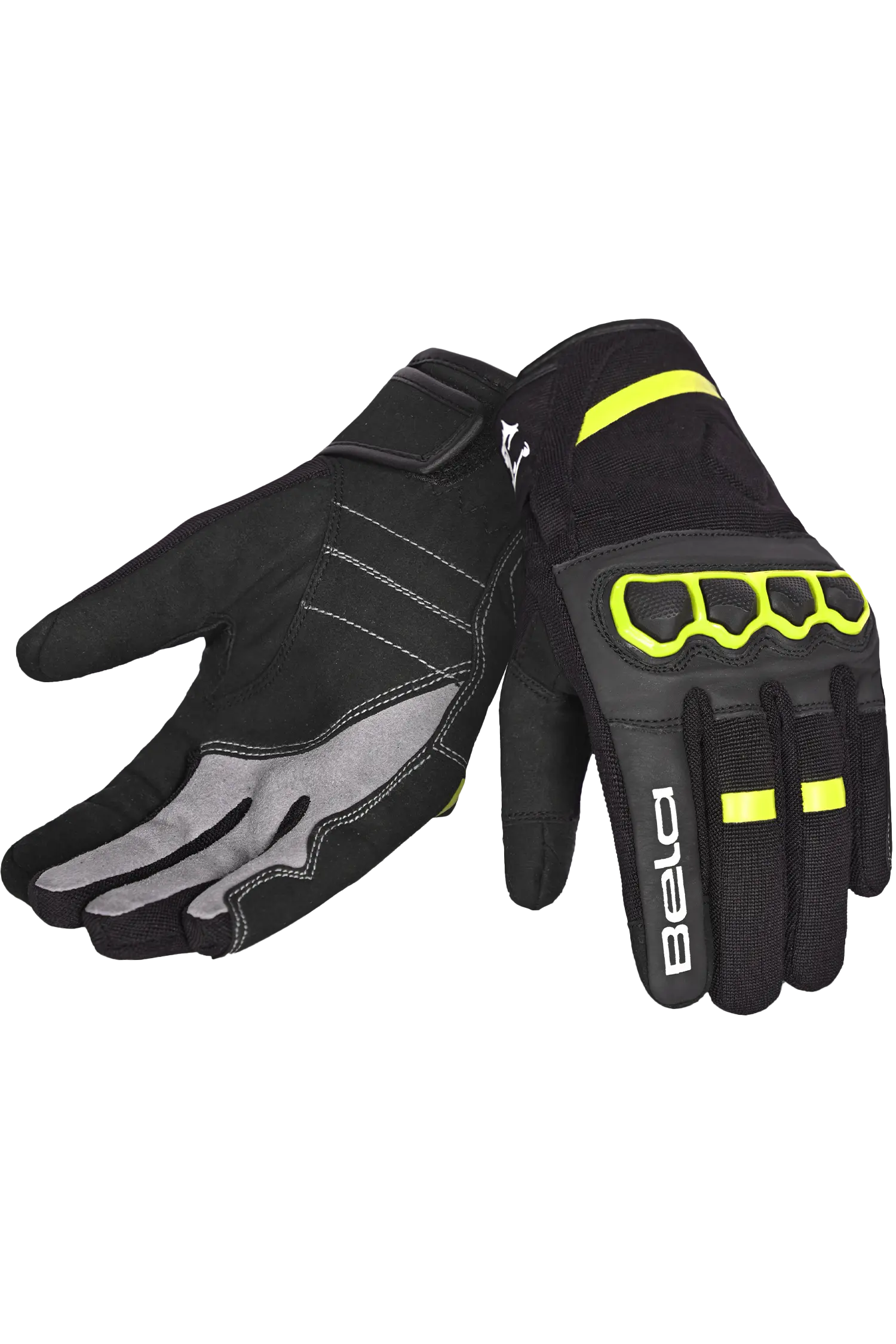 Bela Tracker Donna Guanti invernali da Moto Nero/Giallo 