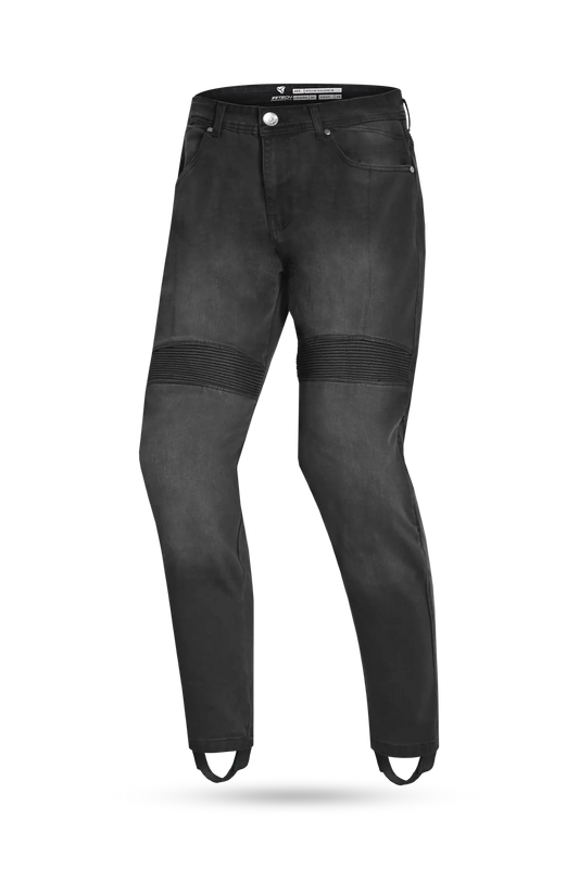 R-tech Valencia Omologato CE livello AA Jeanss UOMO Nero 34L 