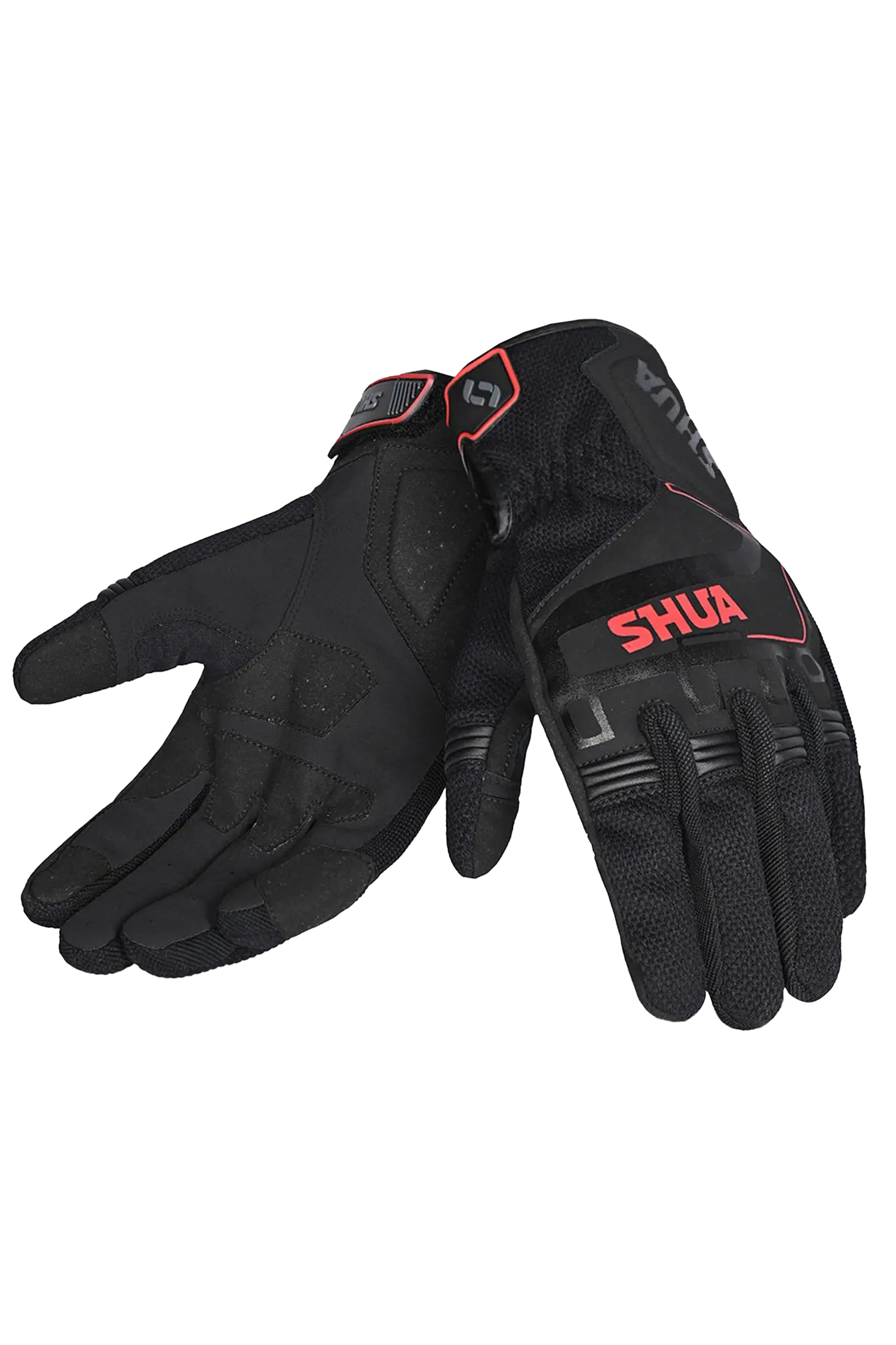 Shua - Sea Breeze Guantes Nero/Rosso 