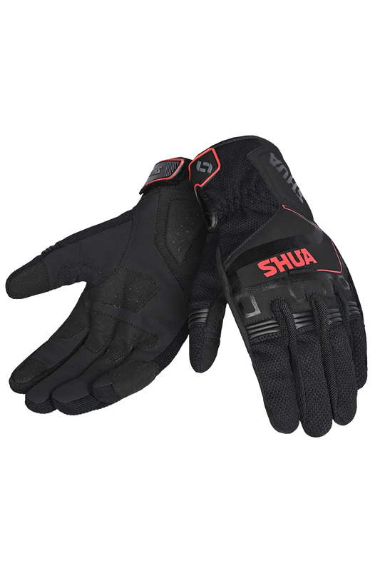 Shua - Sea Breeze Guantes Nero/Rosso 