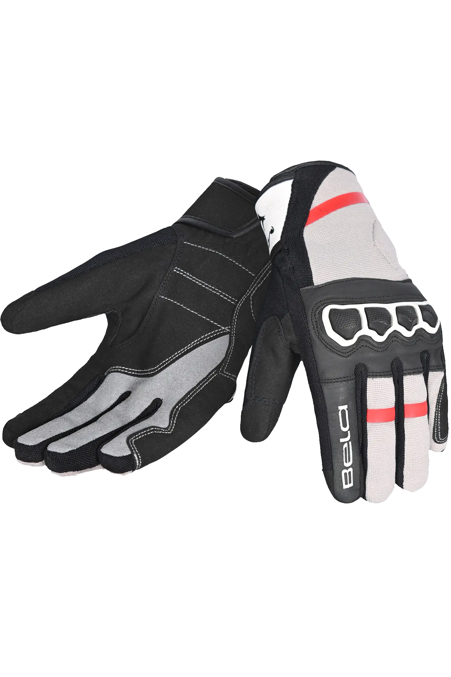 Bela Tracker Men Guanti invernali da Moto Uomo Nero/Rosso/Bianco 