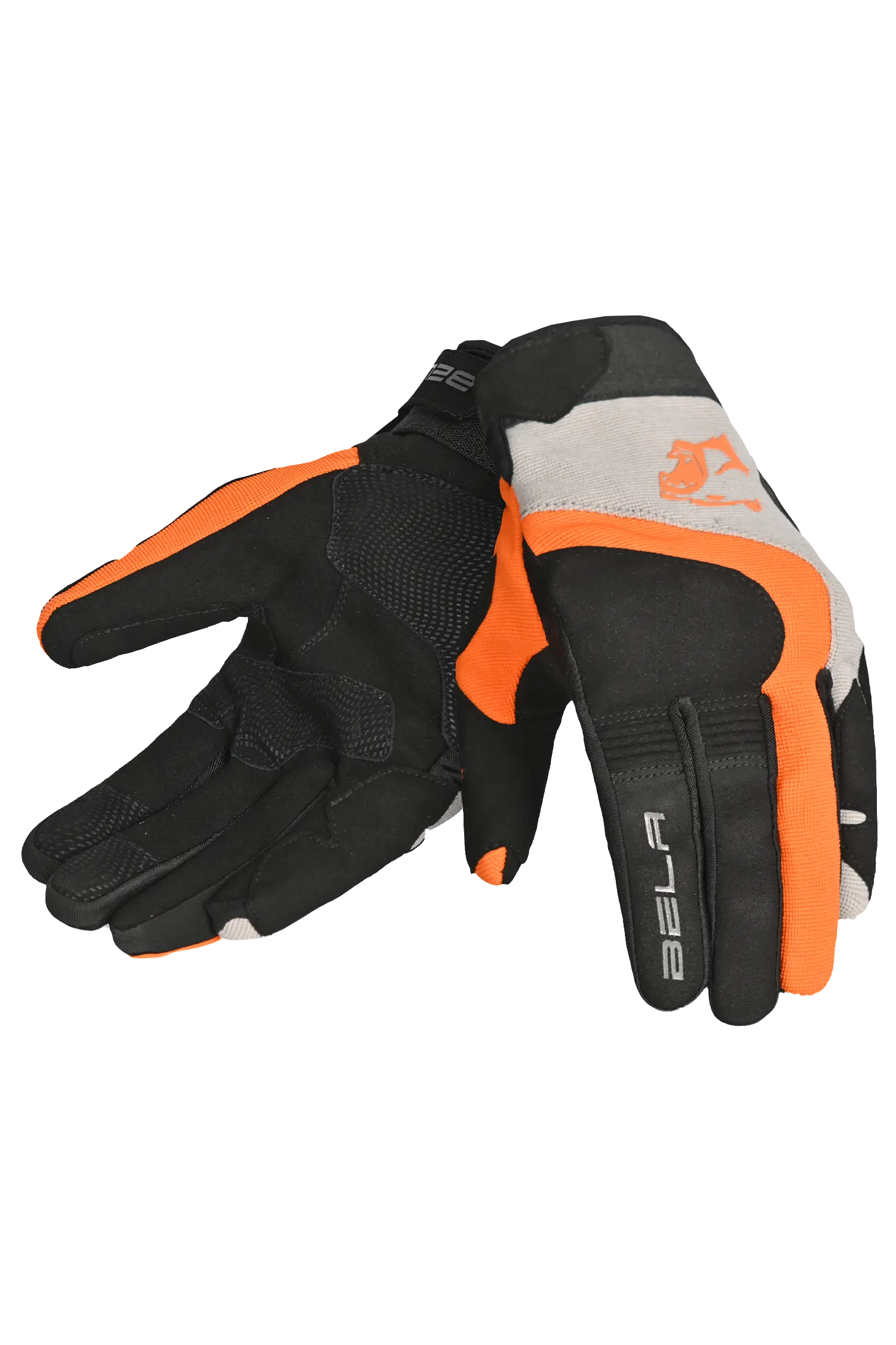 Bela Adventure Uomo Guanto Tessile Nero Arancio 