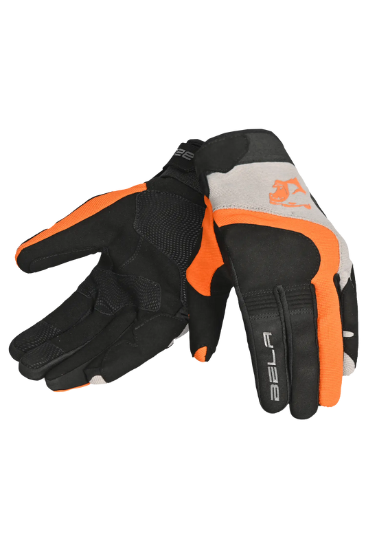 Bela Adventure Uomo Guanto Tessile Nero Arancio 